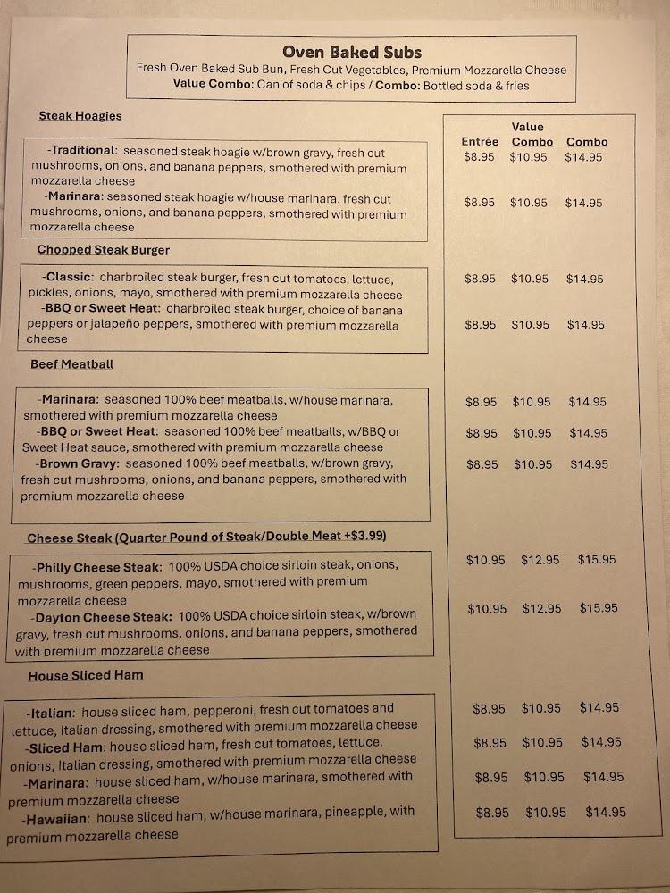 East Side Pizza Menu image 2